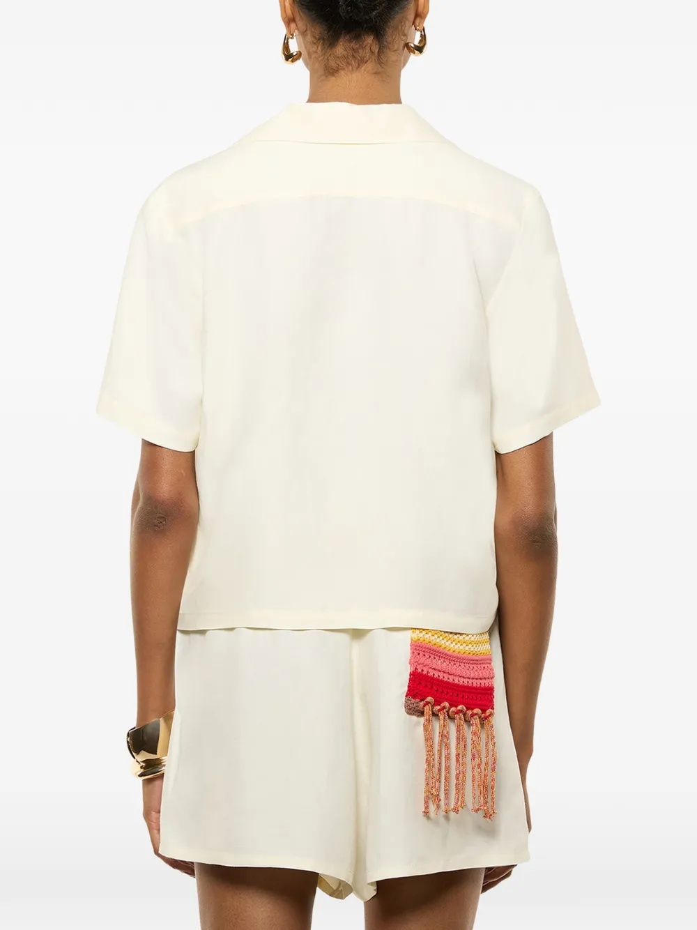 Laneus Rok met franje zak Beige
