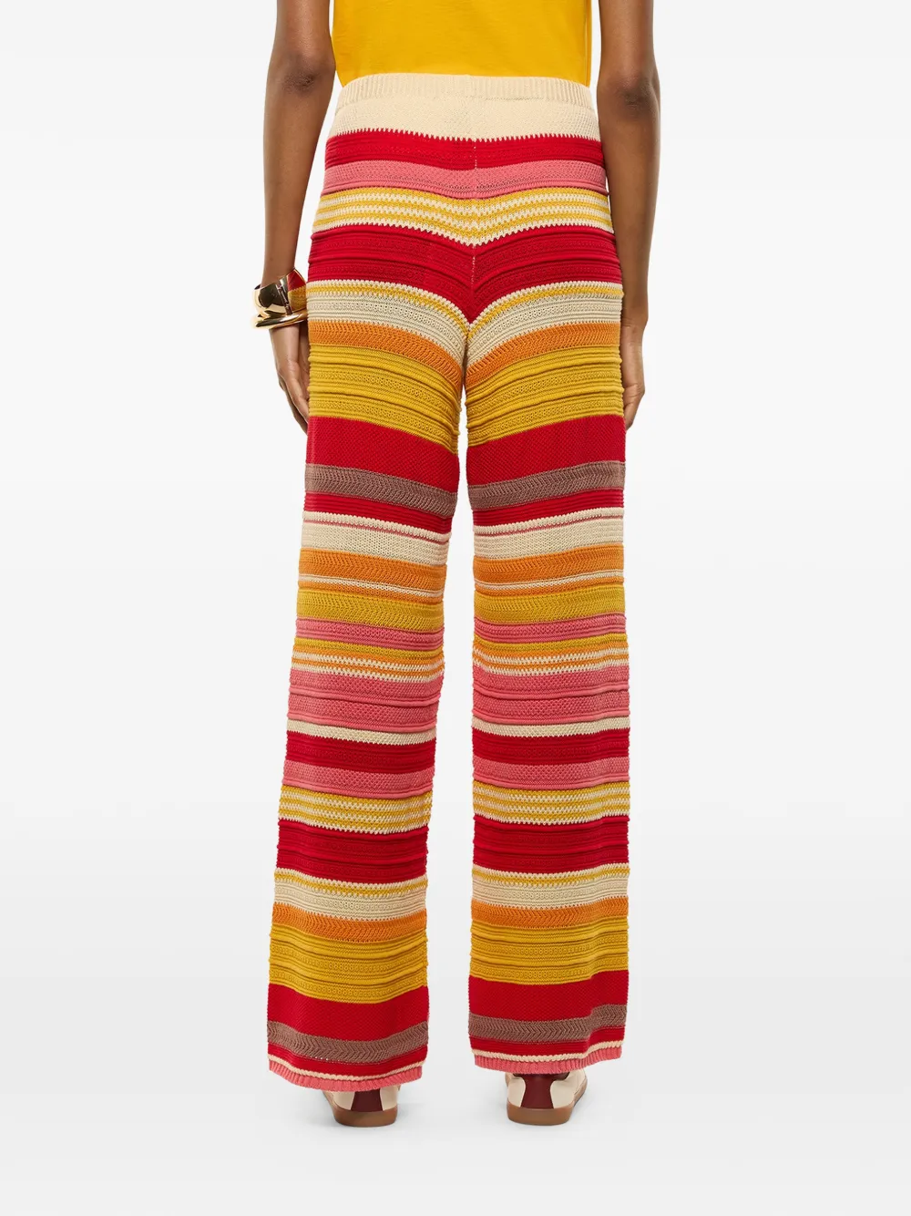 Laneus Striped Drawstring Trousers - Red 