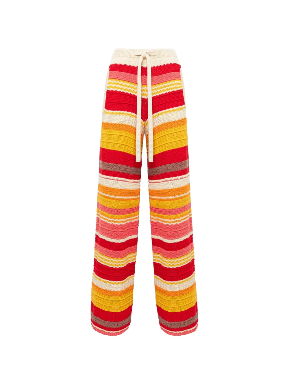 Laneus striped drawstring trousers - Rosso