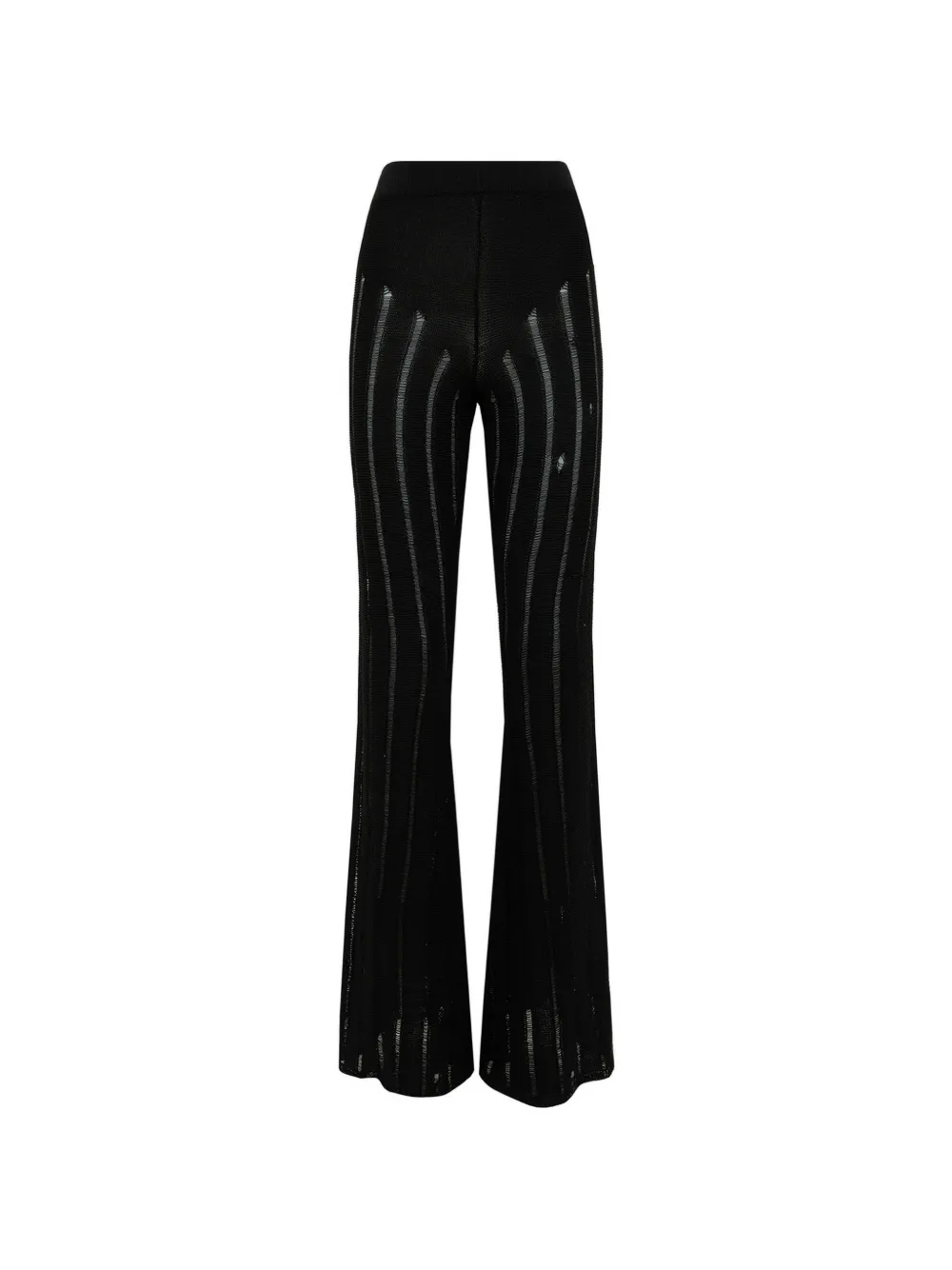 Laneus knitted flared trousers - Schwarz