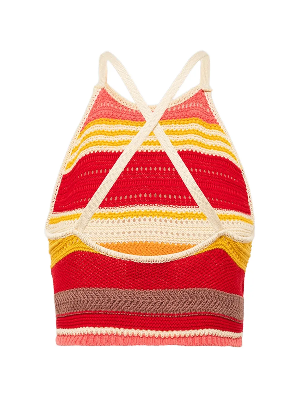 Laneus Gestreepte tanktop Rood