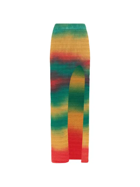 Laneus knitted tie-dye skirt