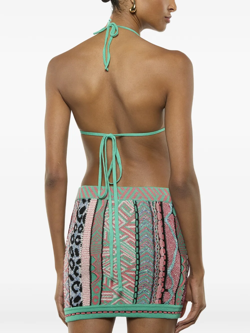  Laneus Knit Bikini Top - Green 