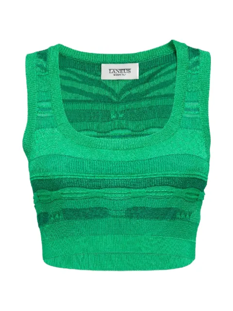 Laneus knitted cropped tank top