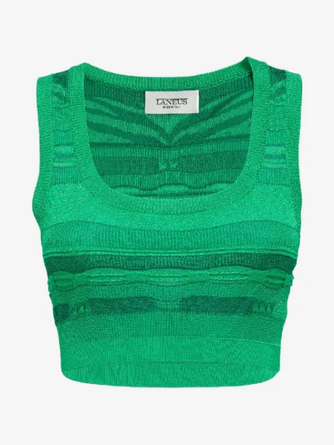 Laneus knitted cropped tank top