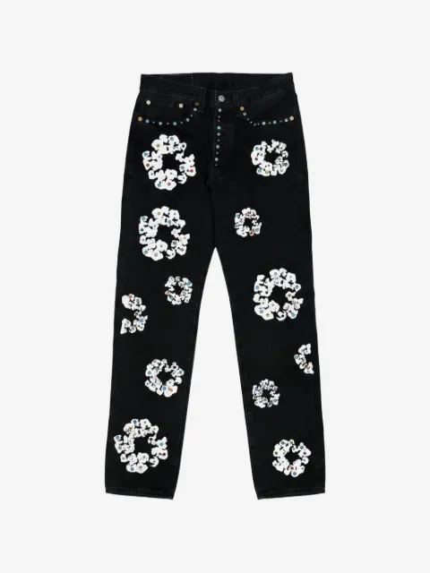 Denim Tears x Levi's 501 rhinestone wreath jeans