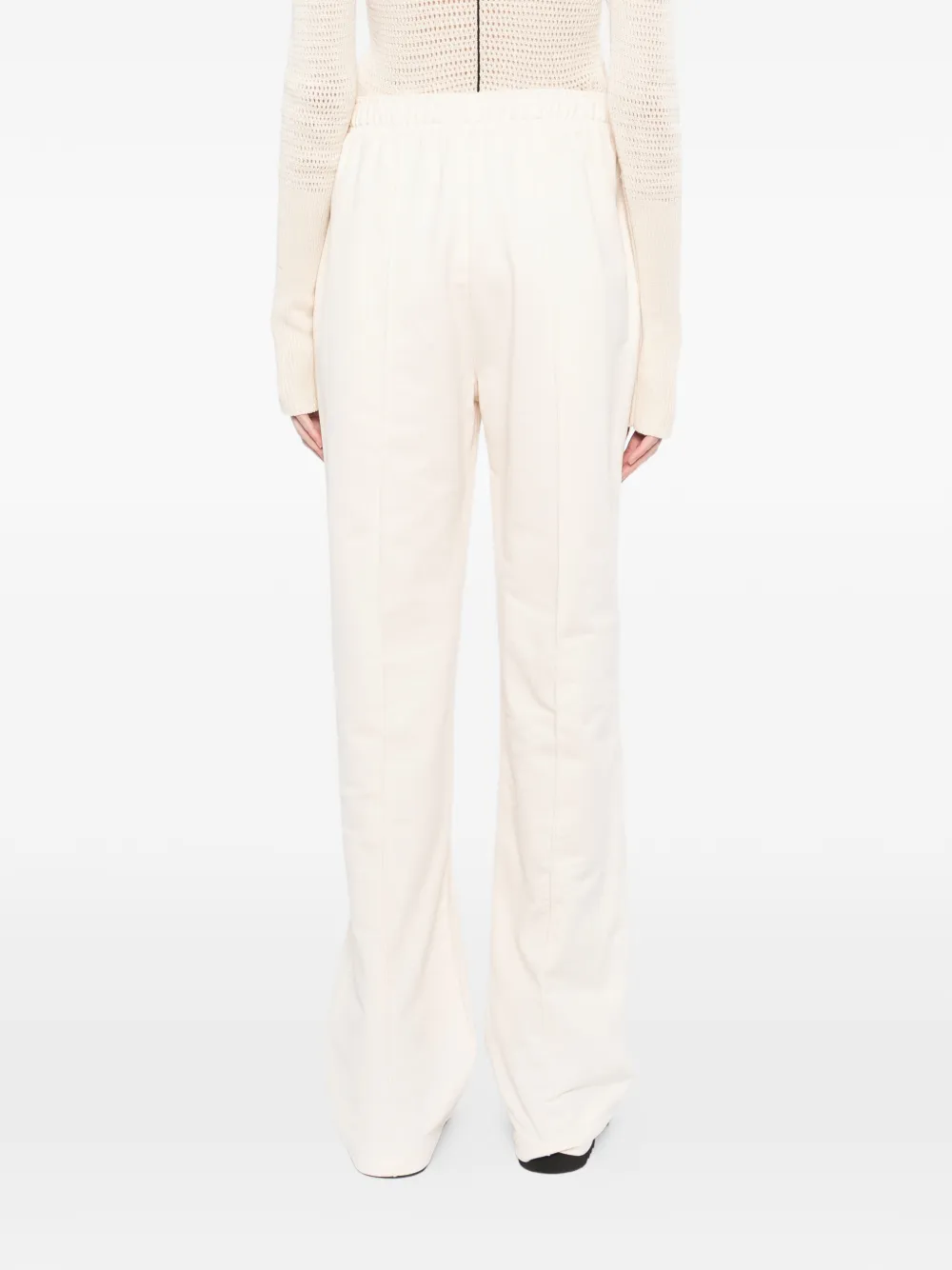 Moncler Straight broek met logopatch Beige