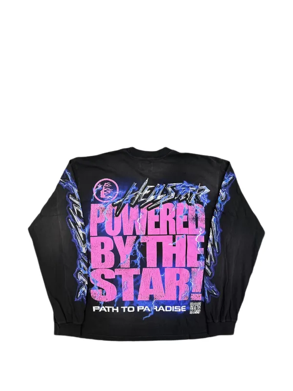 HELLSTAR Powered By The Star T-shirt Met Lange Mouwen | Zwart