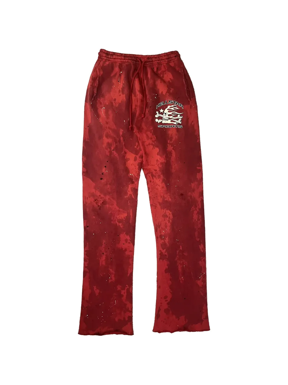 HELLSTAR Pantaloni sportivi con fantasia tie-dye - Rosso