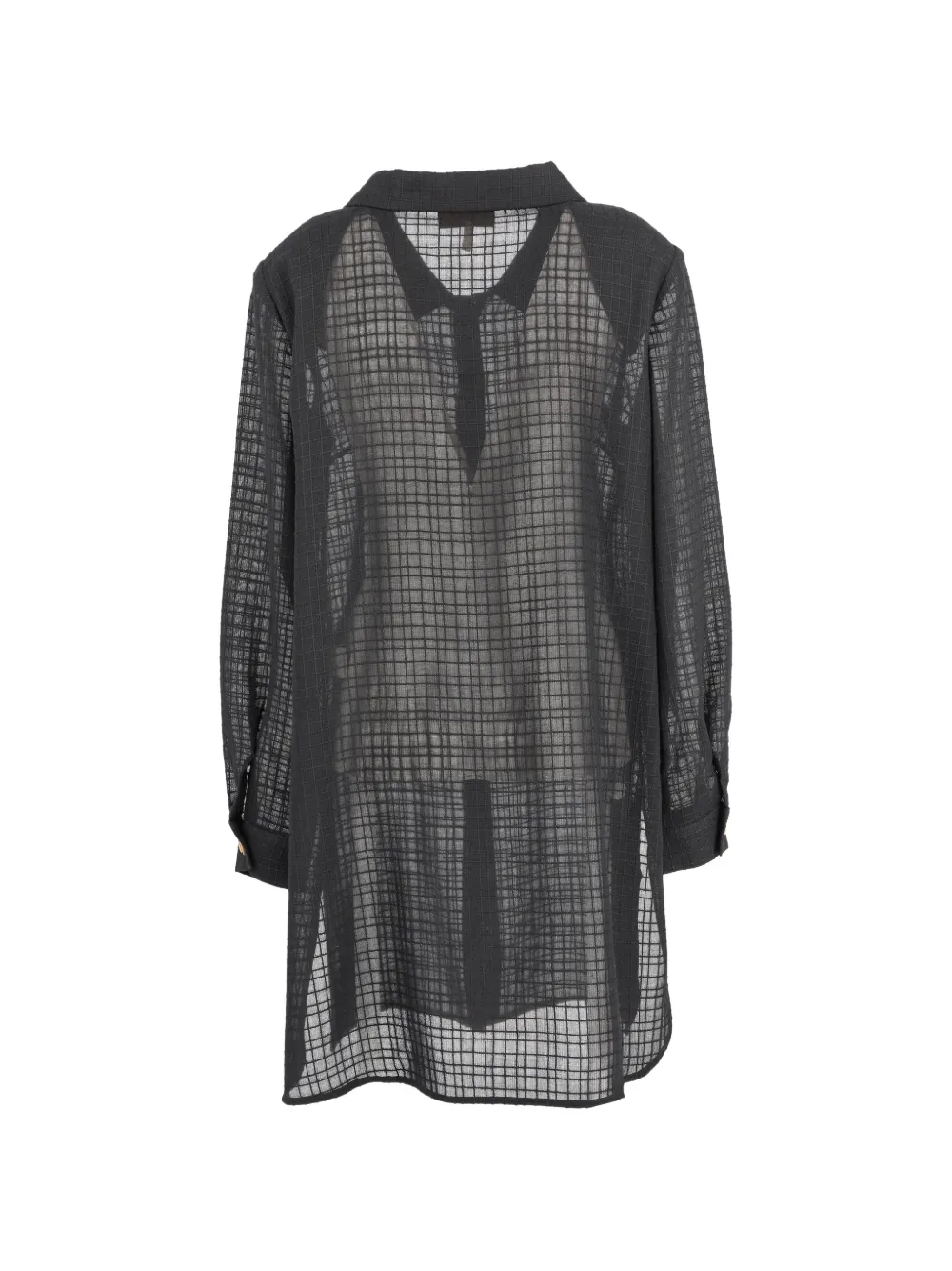 Check-Pattern Wool Shirt