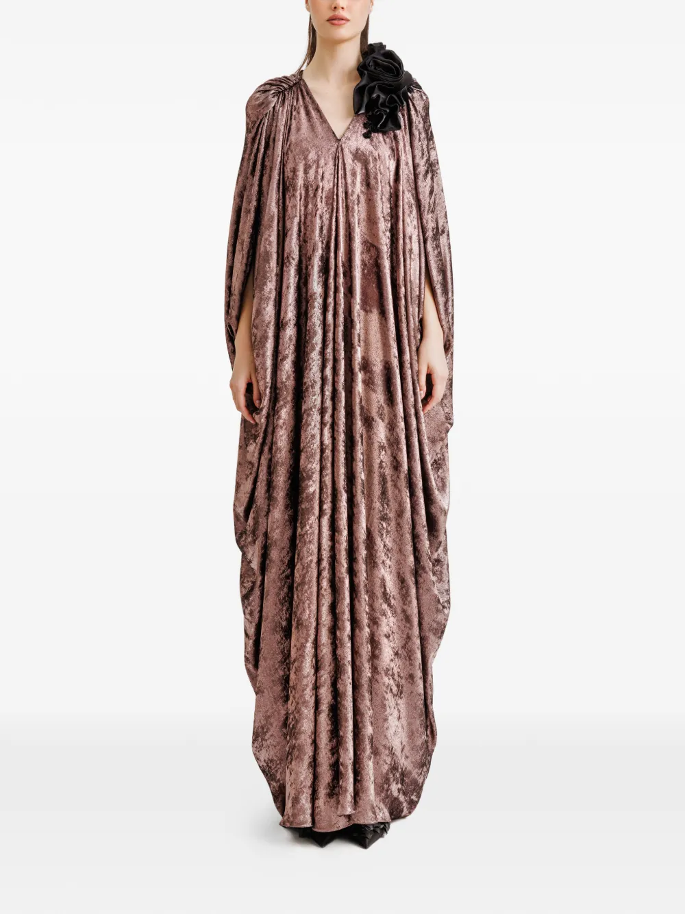 Gemy Maalouf Shimmer ruimvallende maxi-jurk Roze