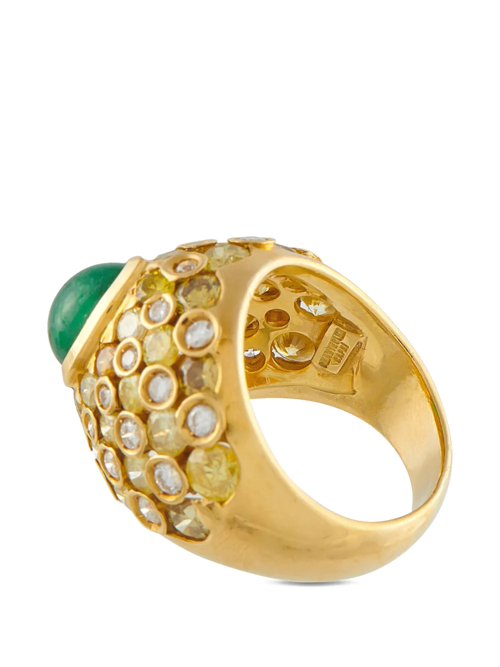  Chantecler Diamond And Emerald Ring - Gold 