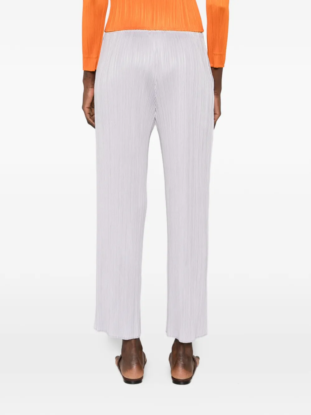 Pleats Please Issey Miyake Square geplooide broek Paars