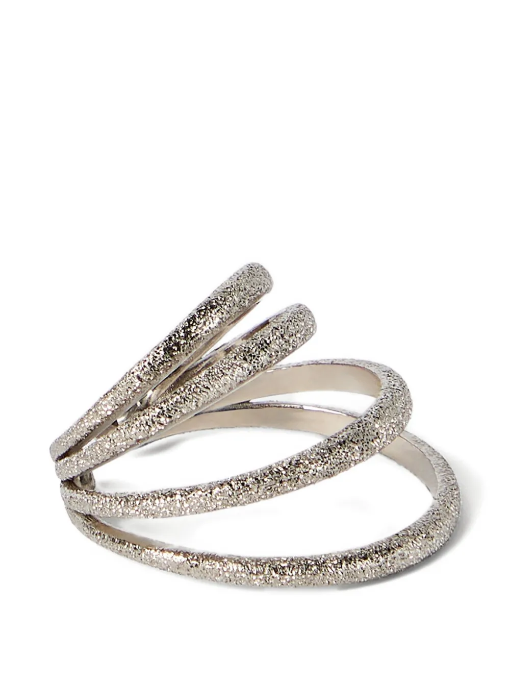 Brunello Cucinelli textured ear cuff - Argento