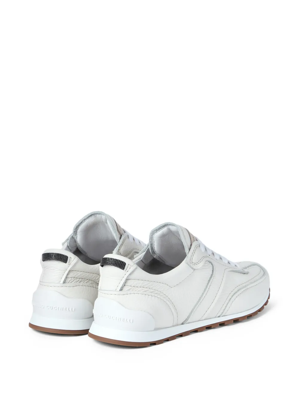 Brunello Cucinelli Sneakers met logo-label Wit