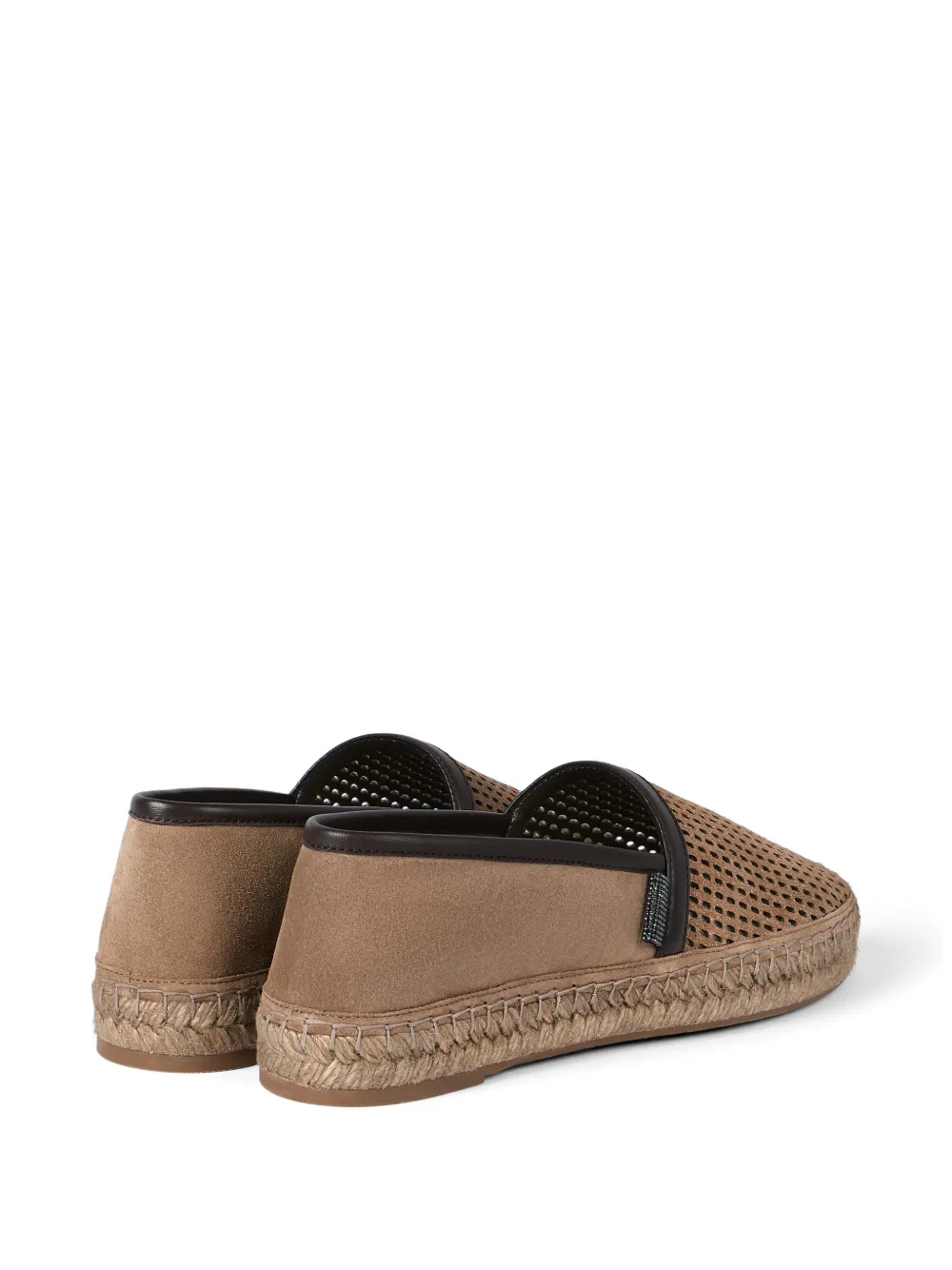 Brunello Cucinelli Leren espadrilles Bruin