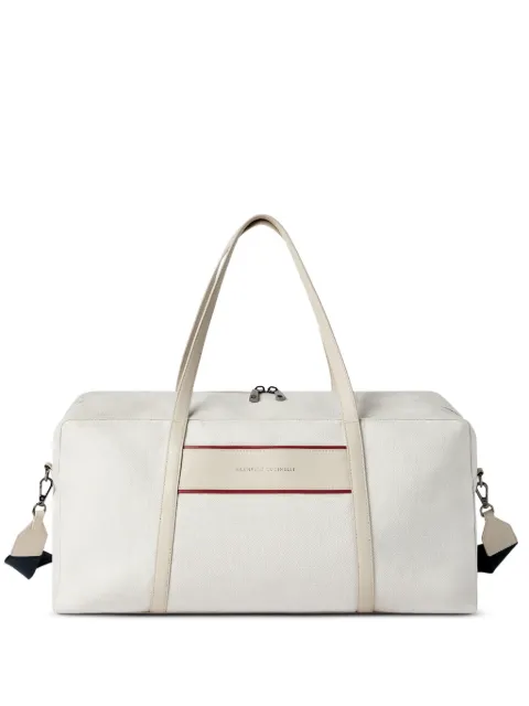 Brunello Cucinelli logo canvas bag