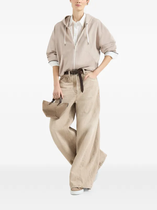 BRUNELLO CUCINELLI フード付きセーター ベージュ Brunello Cucinelli Couture Interlock Hooded Sweatshirt | Neutrals
