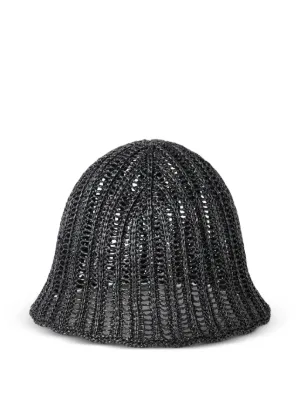 Prada ケーブルニット バケットハット | グレー | FARFETCH JP