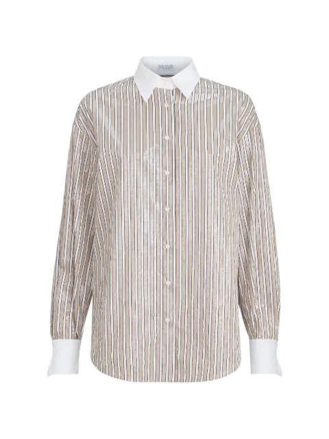 Brunello Cucinelli stripes collared cotton shirt