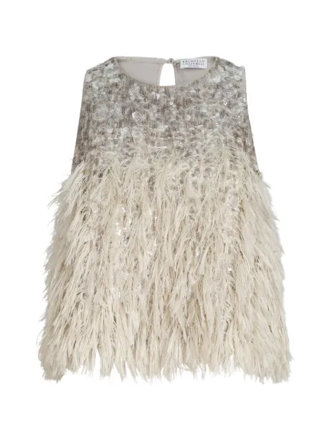 Brunello Cucinelli sequin-embellished top