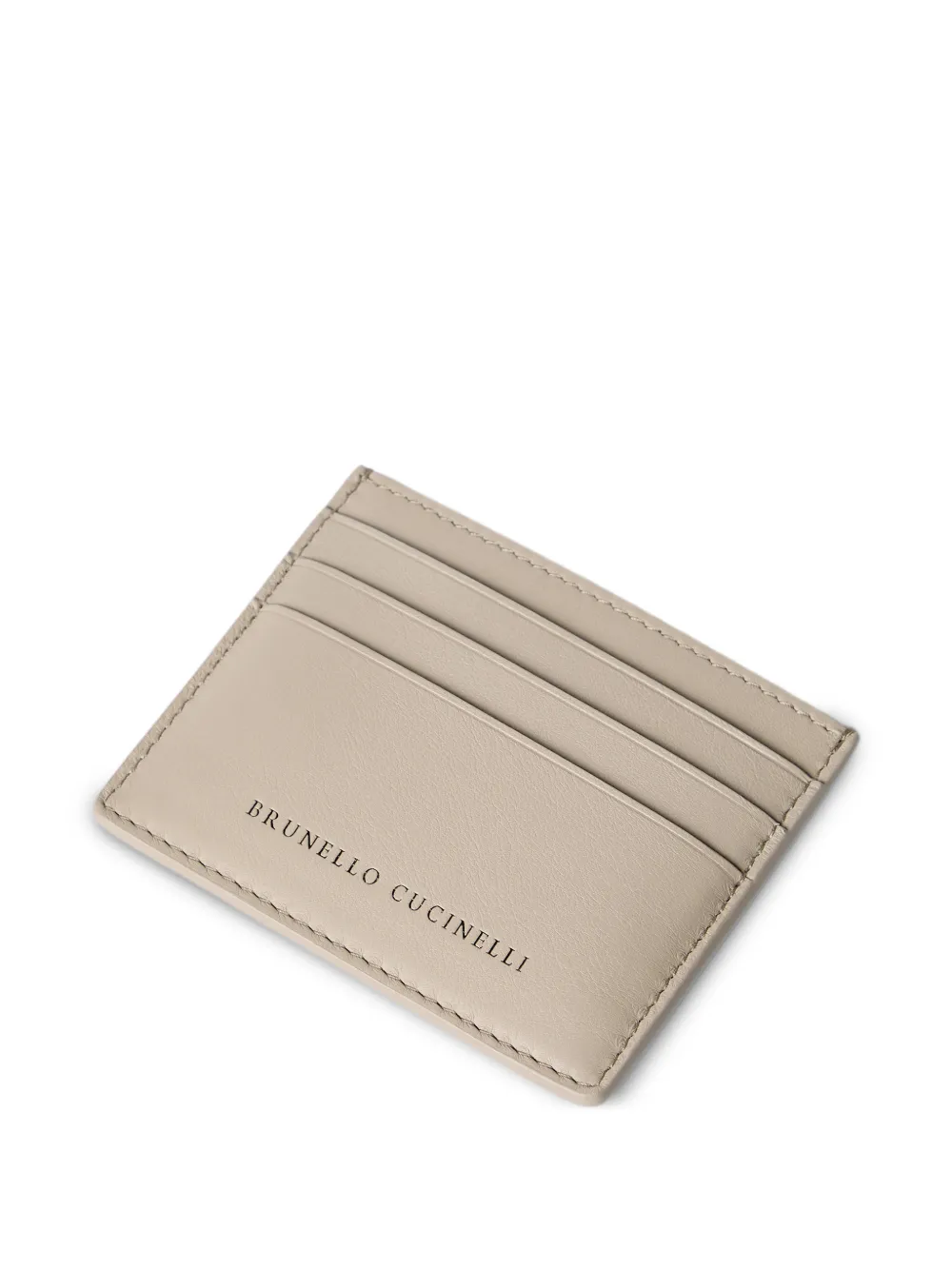 Brunello Cucinelli Pasjeshouder met logo-stempel Beige