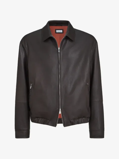 Brunello Cucinelli Klassische Lederjacke