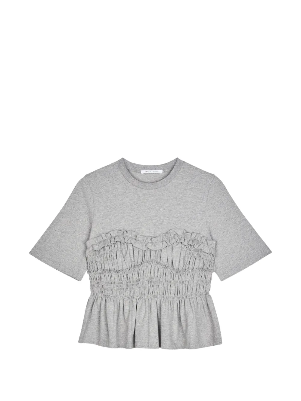 Cecilie Bahnsen gathered-effect T-shirt - Grigio