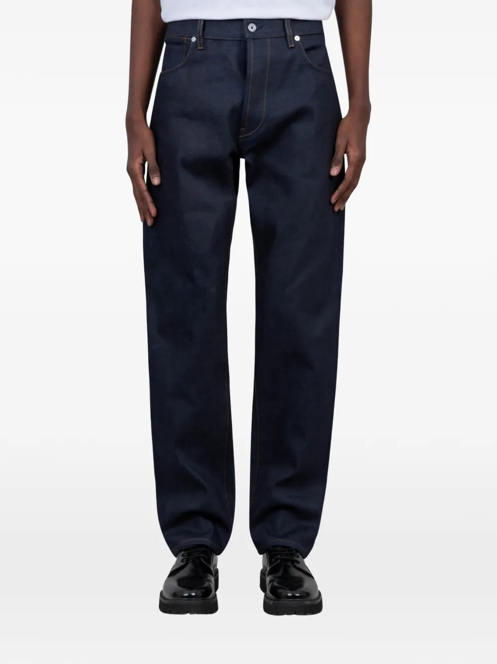 Stone Island logo-patch jeans - Blu