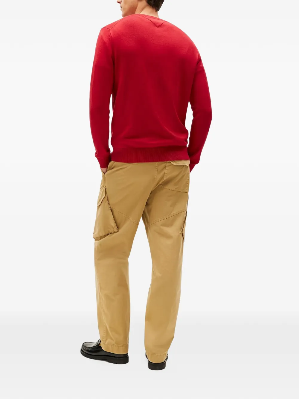 Tommy Hilfiger Sweater met ronde hals Rood