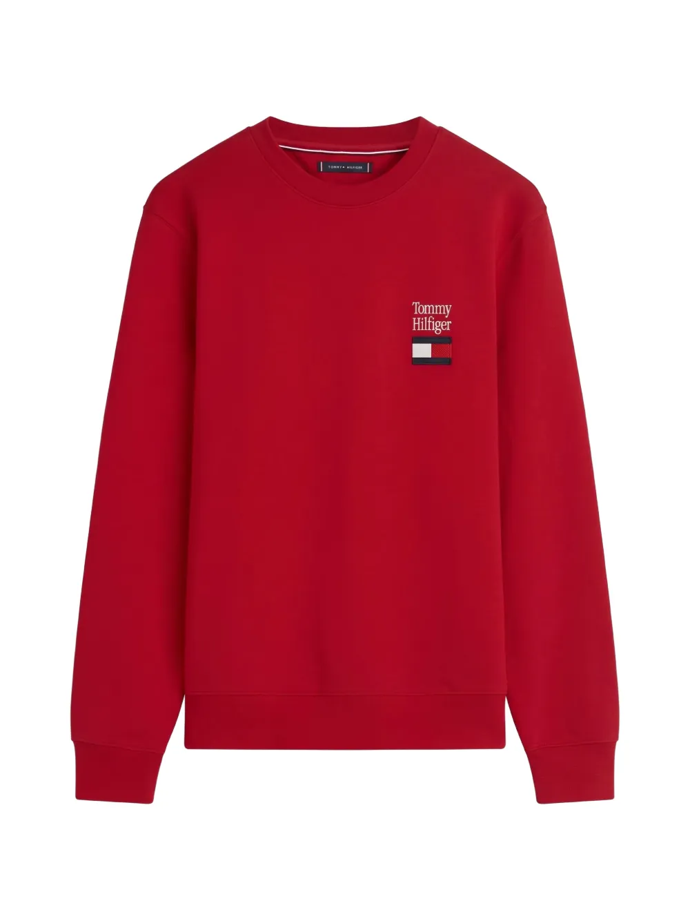 Tommy Hilfiger logo-embroidered Flag sweater Rood