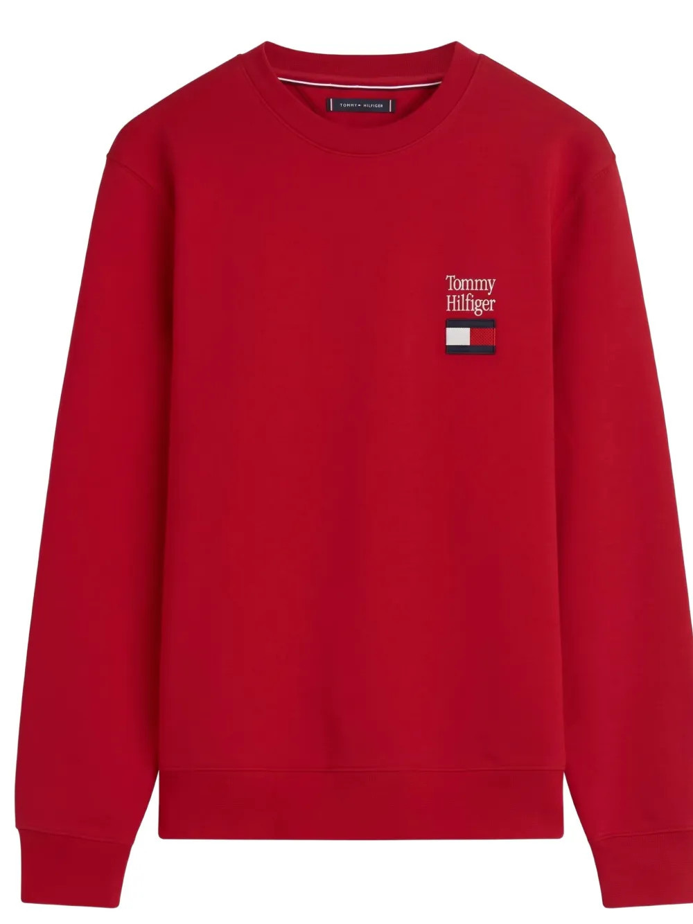 Tommy Hilfiger logo-embroidered Flag sweater Rood