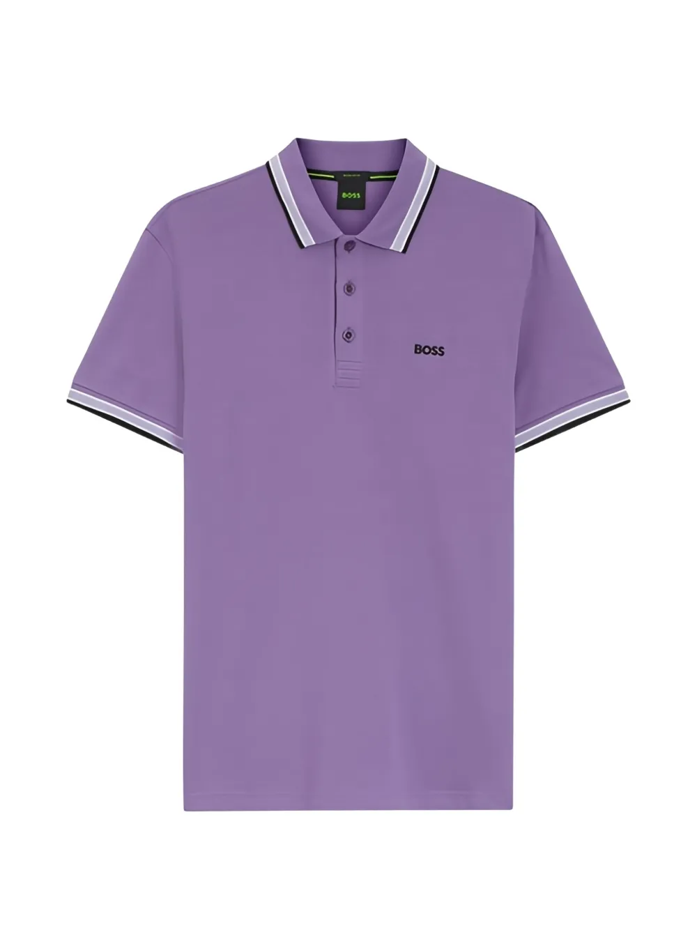 Hugo Boss Paddy Striped Polo Shirt In Purple