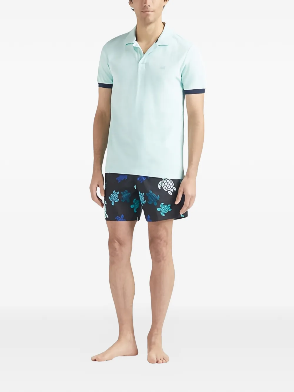 Vilebrequin Poloshirt met contrasterende afwerking Blauw