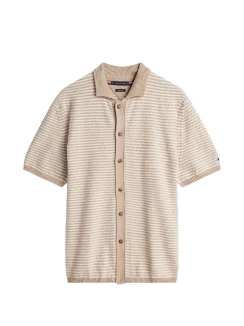 Tommy Hilfiger knitted-texture button-up polo shirt