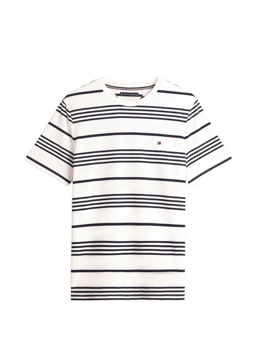 Tommy Hilfiger striped interlock T-shirt - Bianco