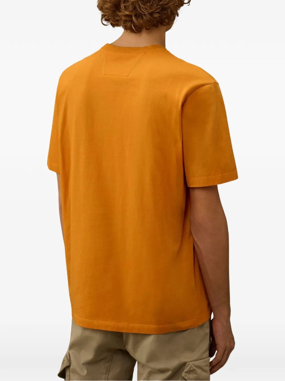 C.P. Company 30 1 jersey T-shirt met logo-patch en korte mouwen Oranje
