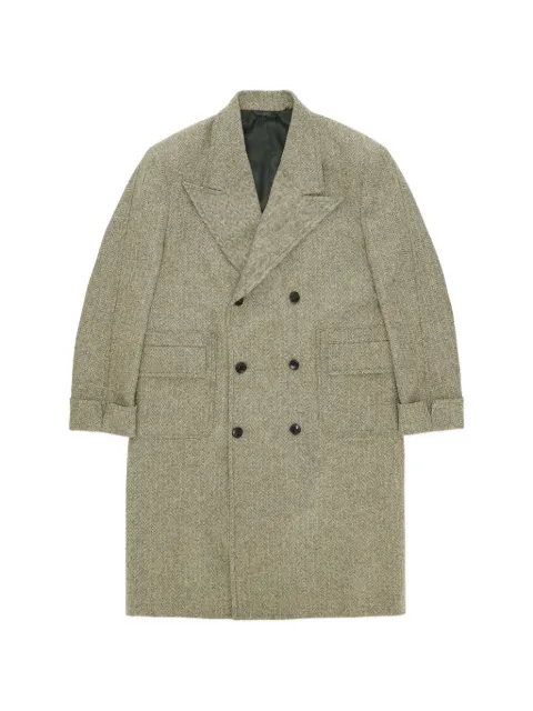 Fortela Bogart herringbone double-breasted coat