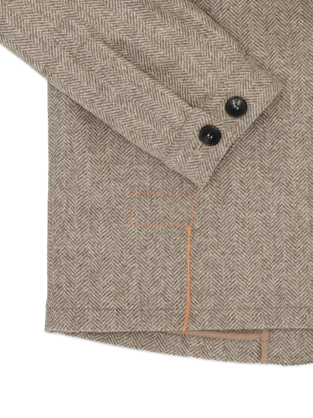 Fortela Scotland wollen jack met visgraatpatroon Beige