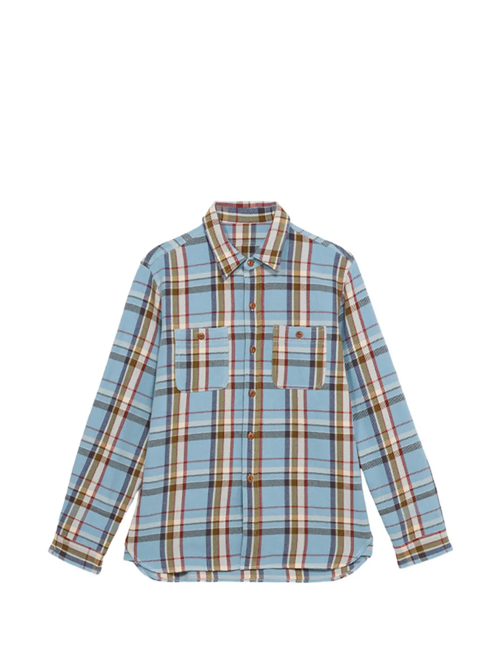 Fortela Work checked pocket shirt - Blu