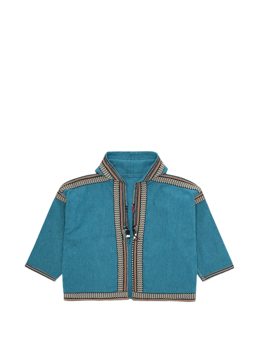 Fortela Oversized Cotton Poncho In Blue