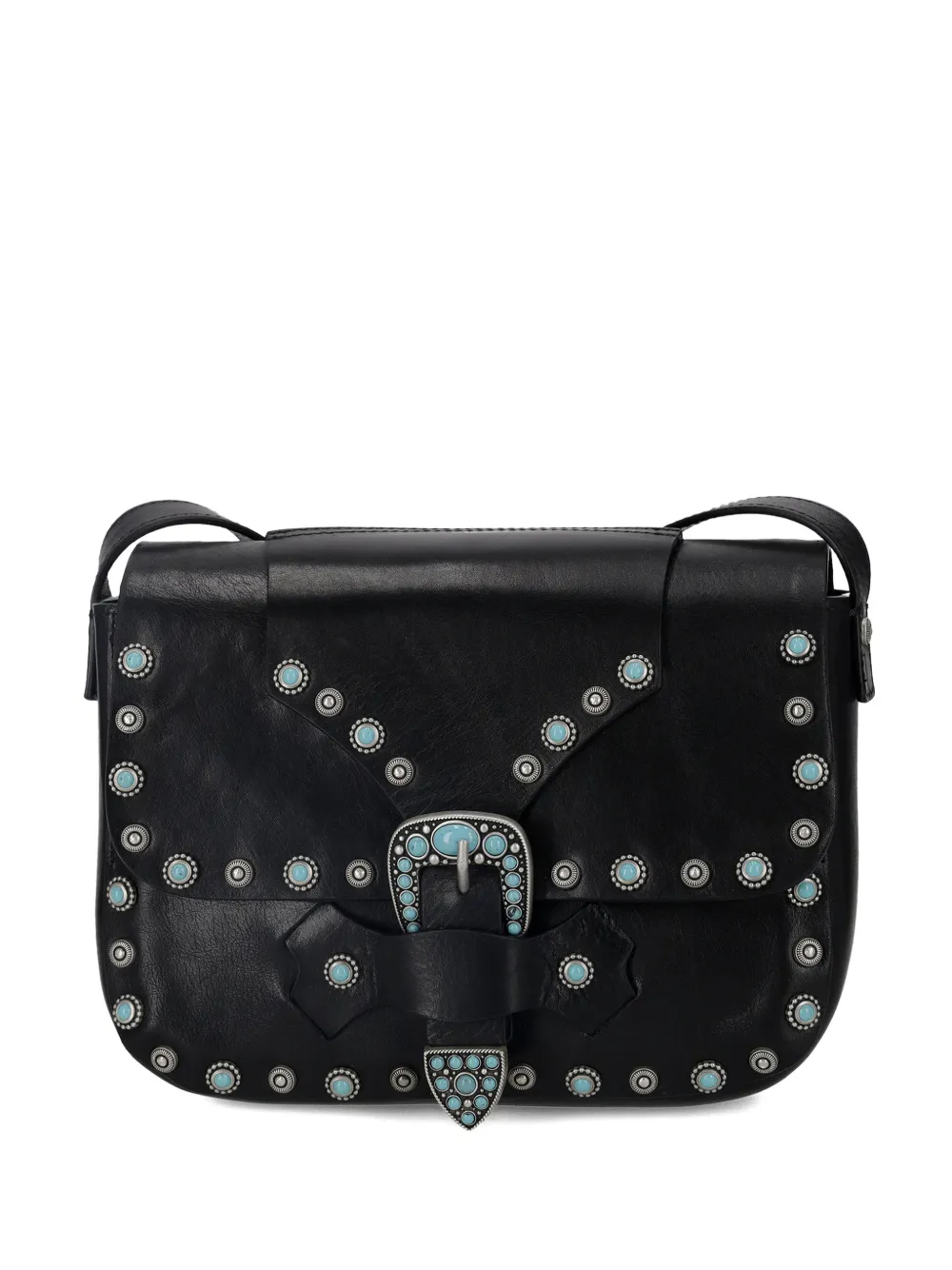 Fortela Kaya leather cross body bag - Nero