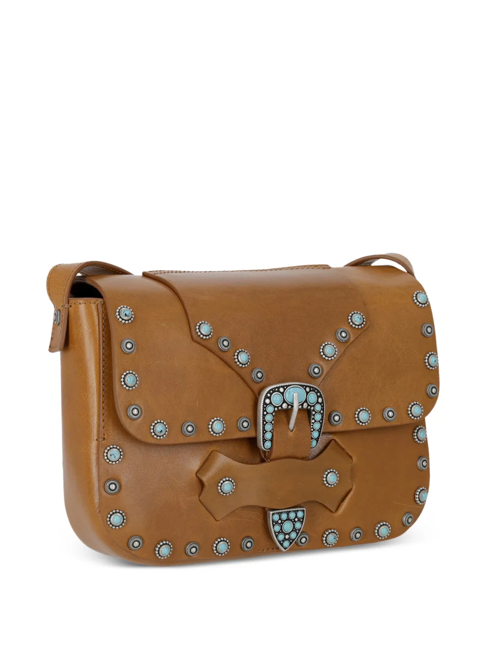 Fortela Kaya Leather Shoulder Bag - Brown 