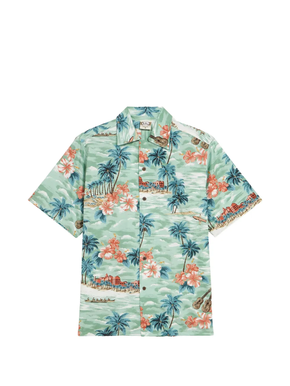 Fortela Fiji printed cotton shirt - Verde