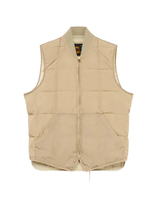 Fortela Vest Zip Quilted Gilet in Neutrals