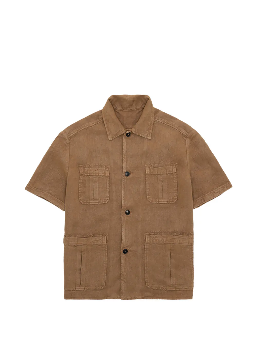 Fortela Bohem pocket short-sleeve shirt - Marrone