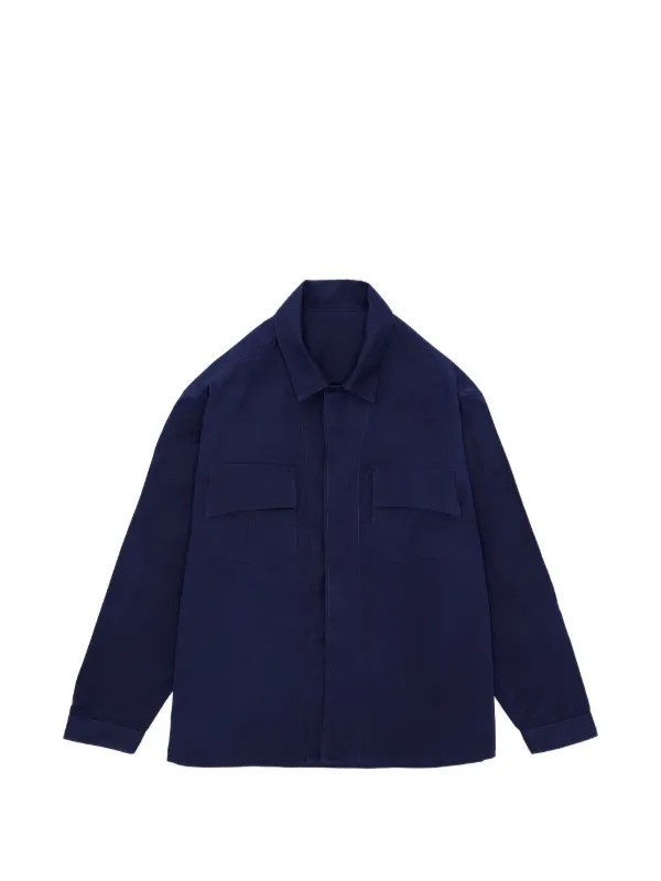 Fortela Mark Patch-pocket Shirt in Blue