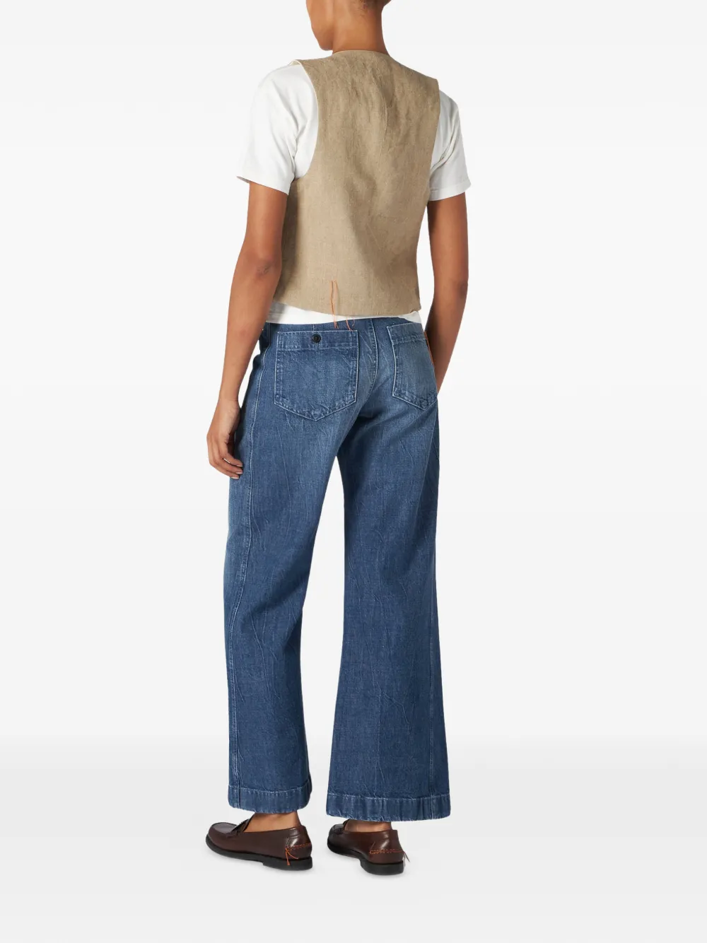  Fortela Demi Button Welt-pocket Waistcoat - Neutrals 