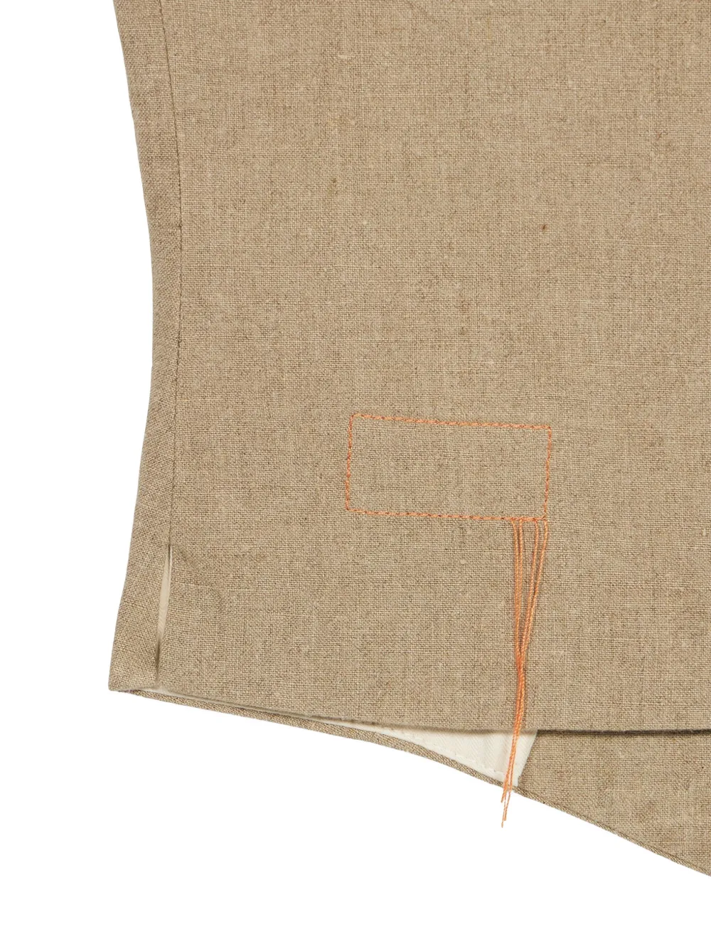 Fortela Zuai gilet met paspelzak en knoop Beige