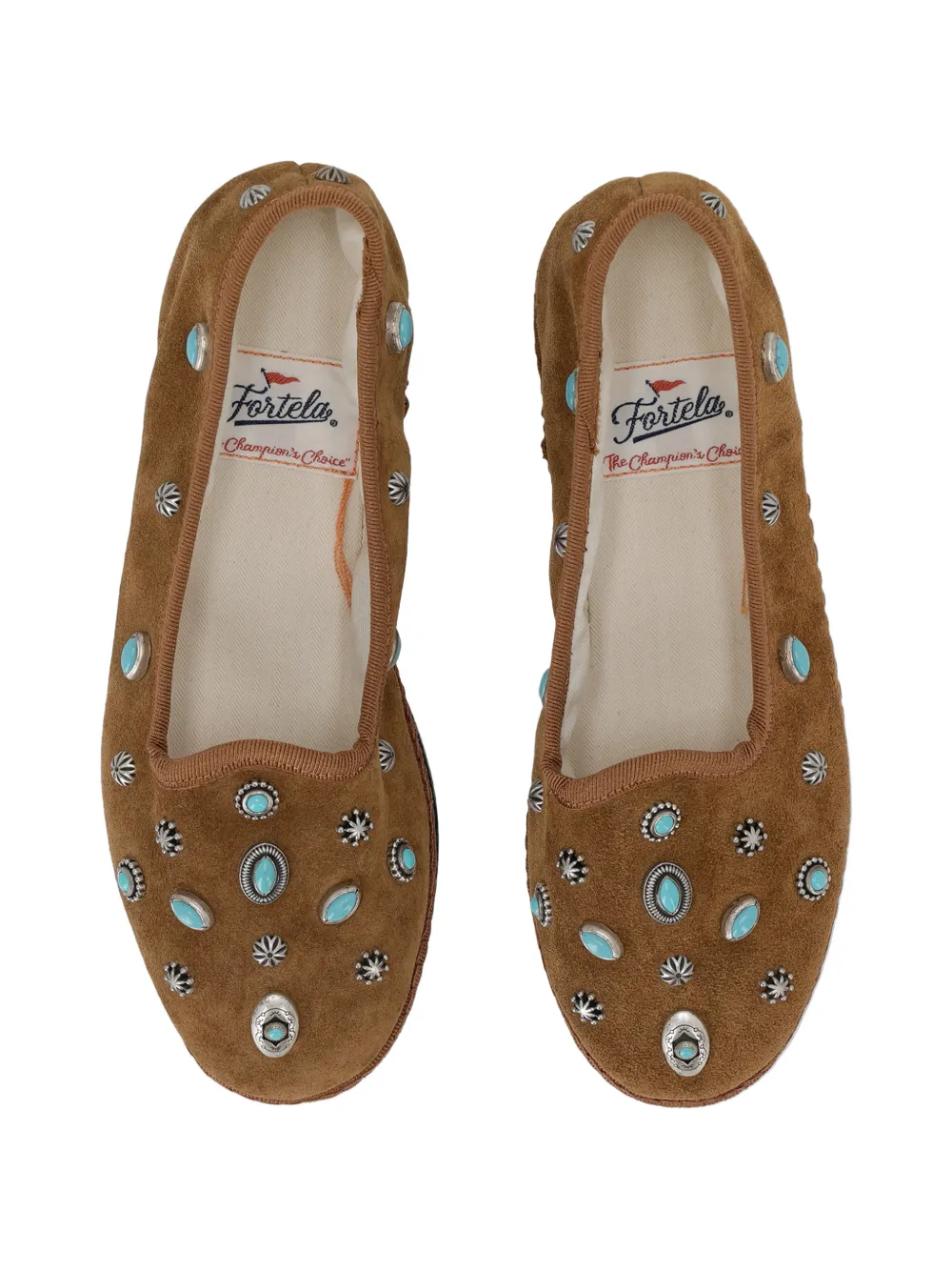 Fortela Frutate Friulane Suede Leather Studs In Multi
